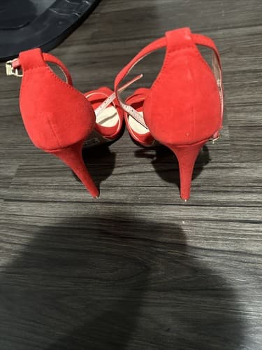 Women’s red pointed Open toe heels Size 6.5 - Thumbnail 3