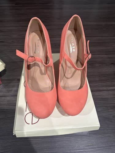 Women’s Glaze Coral Pink Heels Nina-5 Size 8.5 - Image 1