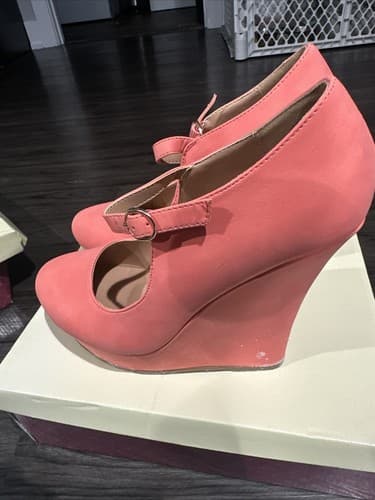 Women’s Glaze Coral Pink Heels Nina-5 Size 8.5 - Thumbnail 2