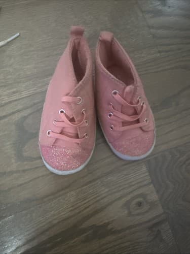 Carters High Top Baby Girl Pink Soft Sole Sneakers 6-9 Months - Image 1
