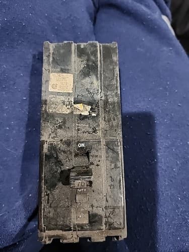 Square D Q1B370 Bolt On Circuit Breaker 70A 3P 240V Type Q1B 70 Amp 3 Pole Used - Image 1