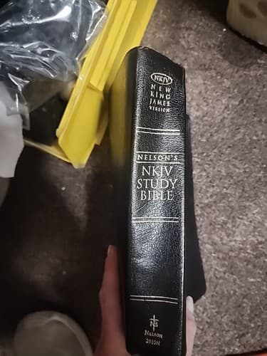 The NKJV Study Bible New King James Version Black Leather Study Bible - Image 1