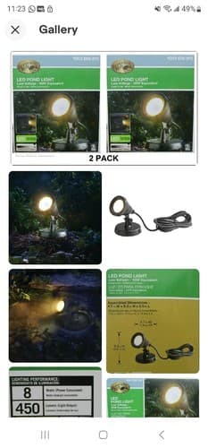 Hampton Bay 1-Light Integrated LED Black Low Voltage Pond Light (2 PACK) - Image 1