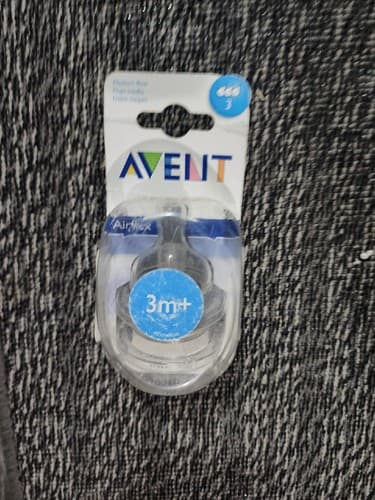 Philips AVENT Classic Airflex 3m+ #3 Medium Flow Nipples 2-Pack NEW - Image 1