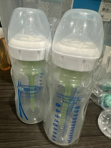 Dr. Brown& Natural Flow Options Narrow Baby Bottles, 9 Oz 270 ML 2-Pack - Image 1