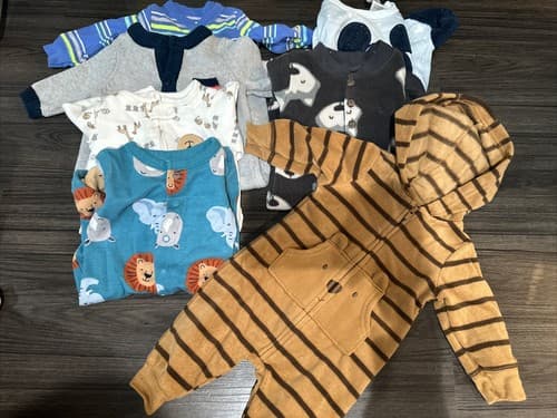 Baby Boy Long sleeve one Piece Clothes 3M Lot Of 7 - Image 1