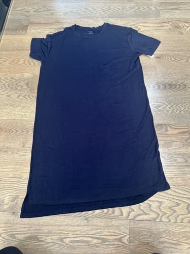 Daily/Ritual Short Sleeve Dress Dark Blue Stretchy Size S - Image 1