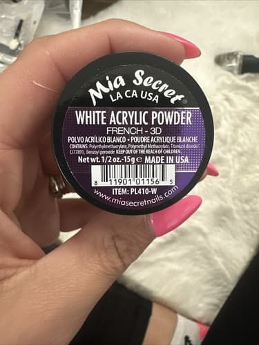 Mia Secret White Acrylic Powder French 3D Nail Trendy Acrylic Powder 0.5 Ounce - Image 1
