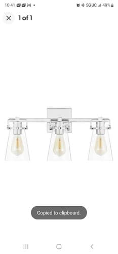 Stonedale 20 in. 3-Light Chrome Vanity Light - Image 1