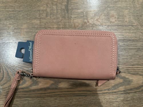 Universal Thread Brick Dust Pink Wristlet Purse Snap Wallet For Women NEW - Image 1
