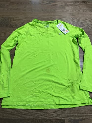 Under Armour Womens Medium Long Sleeve Fitted Heat Gear Green - Image 1