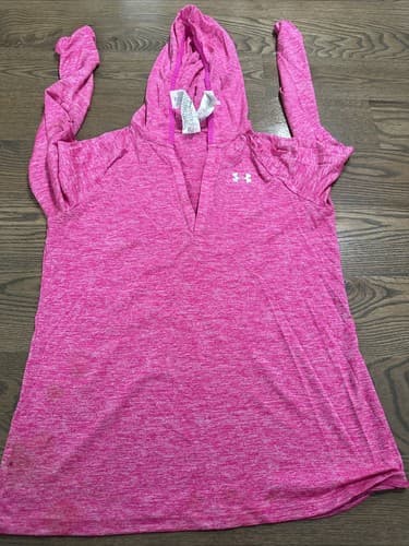 Under Armour Womens Medium Long Sleeve Mock Neck Pink - Image 1