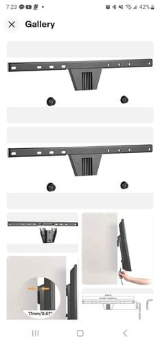 MP-LED-1646 37-Inch to 80-Inch Universal Ultra Slim Low Profile Fixed Wall Mount - Image 1