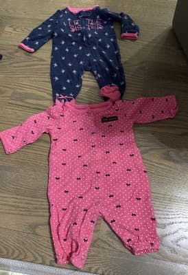 One Piece Jumpsuit Romper For Baby Girl Size Newborn Lot Of 2 - Image 1