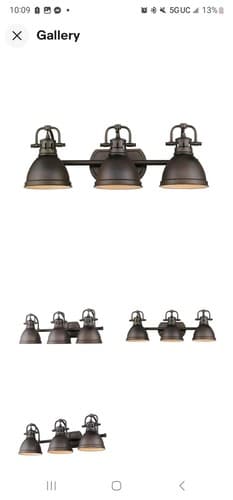 Golden Lighting Bath 3-Light Rubbed Bronze Fits In Industrial-Chic Bathrooms - Image 1