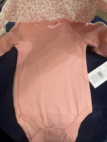Baby Gear 3 Pack Bodysuit Long Sleeve Size 6/9m New - Thumbnail 2