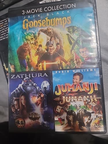 Jumanji (1995) Zathura (2005) Goosebumps (2015) 3-Movie Collection DVD New - Image 1