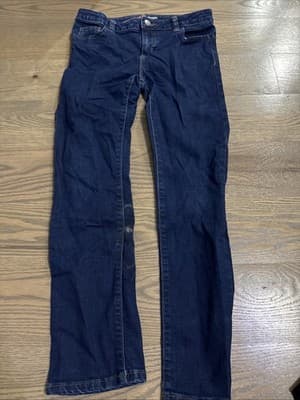 Wonder Nation Dark Wash Straight Leg Girls Jeans Size 12 - Image 1