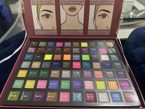 Malibu Glitz Sherbert Dreams Eyeshadow Palette Makeup Matte Shimmer Glitter - Thumbnail 2