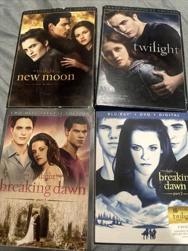 The Twilight - 4 DVD Set - New Moon - Breaking Dawn Part 1 And Part 2 - Image 1