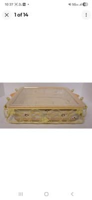 Temp-tations 12" Square Baker Old World 4 QT Casserole &dividing Tray - Thumbnail 2