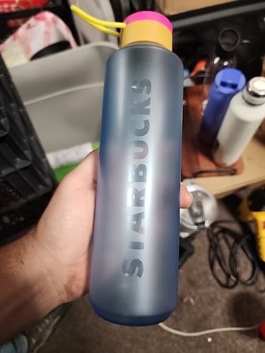 Starbucks Tritan 24 Oz Large Blue Reusable Transparent Water Bottle Tumbler - Thumbnail 2