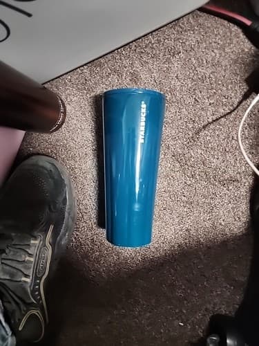 Starbucks 2022 Two Tone Blue Teal Green Stainless Steel Cold Cup Tumbler 24 Oz - Image 1