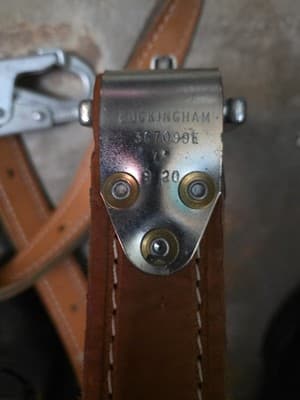 BUCKINGHAM 7' Leather Nylon Pole Safety Strap Belt,klein,bashlin,lineman - Thumbnail 5