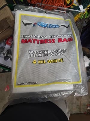 CDS Moving Equipment Heavy Duty Mattress Bag Twin/Full/Split 55x14x100 4 mil - Image 1
