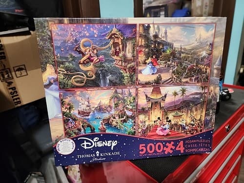 Disney 4-in-1; Thomas Kinkade 500 pcs each. All Bags Factory Sealed - Image 1