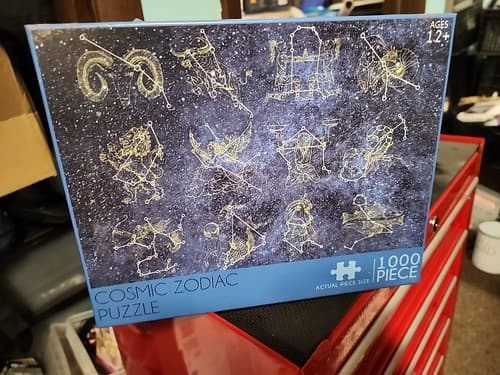 COSMIC ZODIAC 1000 PIECE PUZZLE ASTROLOGY 27 INCH X 21.5 INCH - Image 1
