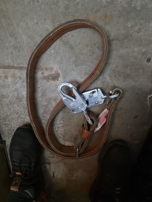 BUCKINGHAM 7' Leather Nylon Pole Safety Strap Belt,klein,bashlin,lineman - Image 1