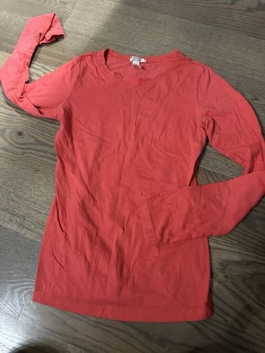 Women's Ambiance Apparel Long Sleeve Orange Shirt Size Medium - Image 1