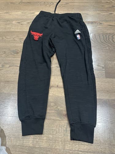 Adidas NBA Chicago Bulls Basketball Black Pants Size M - Image 1
