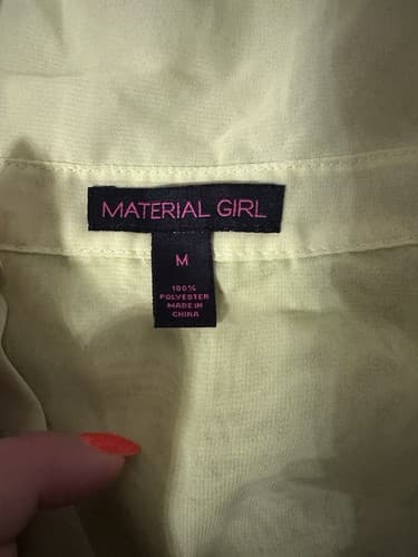 Material Girl Womens Button Down Blouse Size Medium - Thumbnail 3