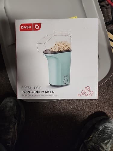 Dash® Fresh Pop Popcorn Maker in Aqua New In NEW IN BOX - Image 1