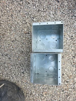 Raco 696 Electrical Box, 45 Cu In, Masonry Box Type, 2 Gangs, Galvanized 2pack - Image 1