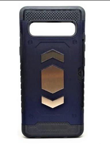 For Samsung S10 5G Card Holding Armor Style Case BLUE - Image 1