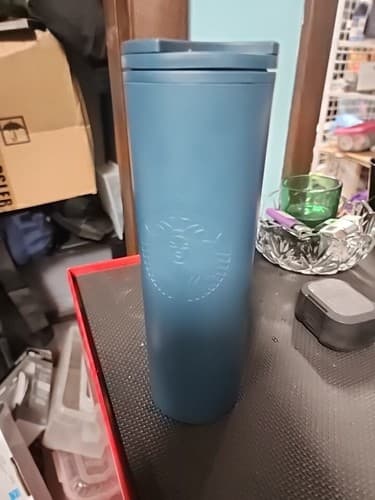 Starbucks Tumbler Matte Blue Eco-Friendly 100% Recycled Plastic 16oz - Thumbnail 2