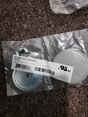 Wiegmann Was125 Hole Plug,Steel,1.63" Conduit Size - Image 1