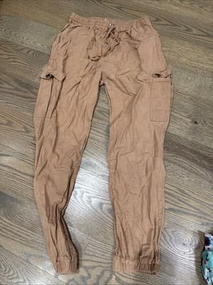 Love Tree Women’s Pants Elastic Waist Brown Size Medium - Image 1