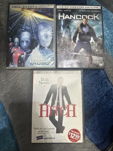 Movies DVD LOT By Will Smith- iRobot, Hancock, Hitch - Image 1