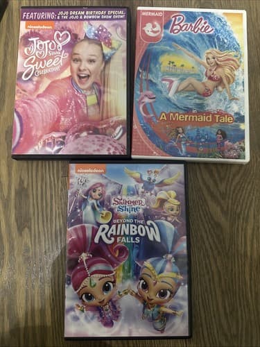 JoJo Siwa: Barbie: Shimmer And Shine Lot Of 3 DVD - Very Good - Image 1