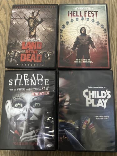 Lot Of 4 Horror Movies: Land Of The Dead, Hell Fest, Dead Silence, Childs Play - Image 1