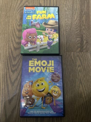 Bubble Guppies: Fun on the Farm And The Emoji Movie Kids Movies Lot Of 2 DVD - Image 1