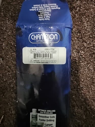 Lot of 12 Champion 6" L Twist Drills Contract Series Extension CS6X-7/32 - Image 1