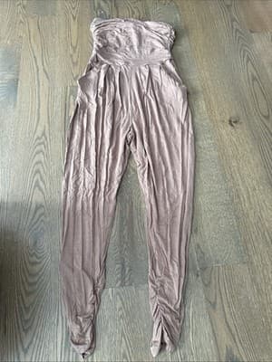 Heart & Hips Women Tube Jumpsuit Brown Size M - Image 1