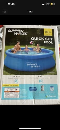Summer Waves P1001030A138 10'x30" Portable Above Ground Pool with Filter Pump - Image 1