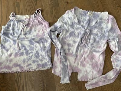 Urban Nation Women Purple Sleeveless T-Shirt And Long Sleeve Shirt Size M - Image 1