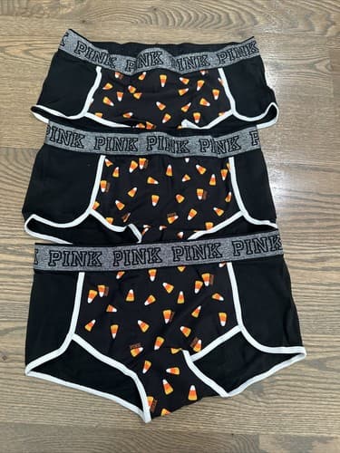 Victorias Secret PINK Underwear Panty Size Medium 3 Pack Black New